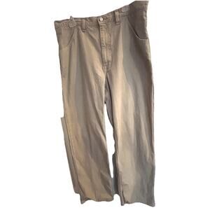 Vintage Gap Men’s Worker Jeans Khaki Cotton Linen 36x32 Construction Outdoors